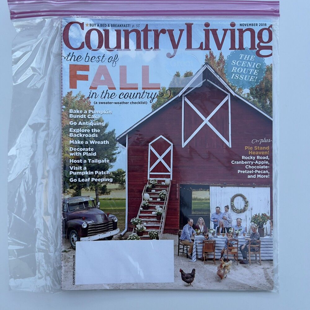 Country Living Magazine November 2018 The Scenic Route - Fall In The Country